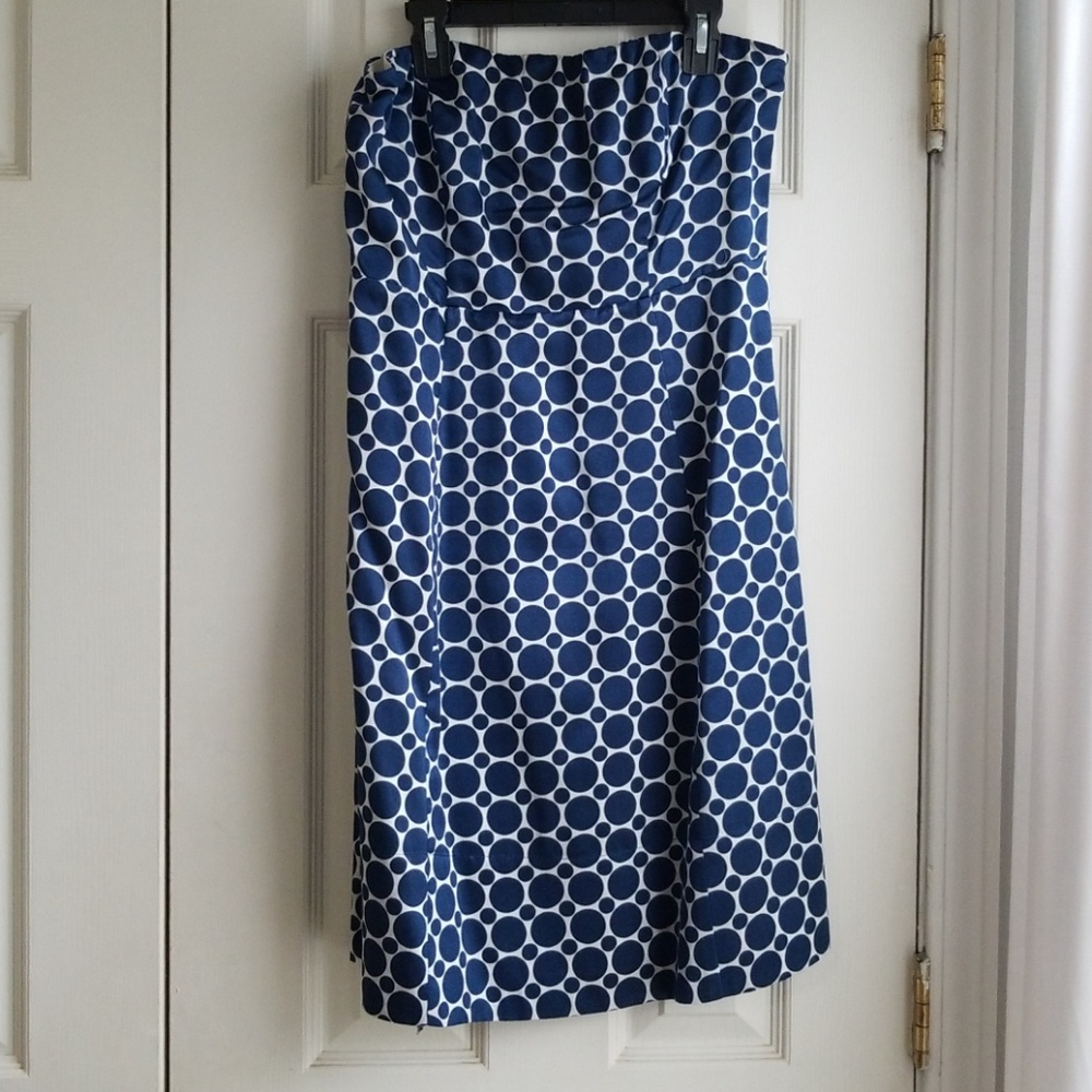 The Limited strapless dotted dress
